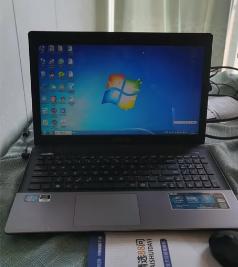 华硕K55VD，十年老电脑闲置出，电池老化...