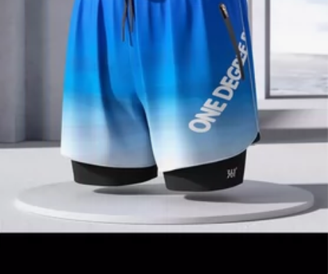 361度泳裤男款双层泳裤男防尴尬男士泳裤宽...