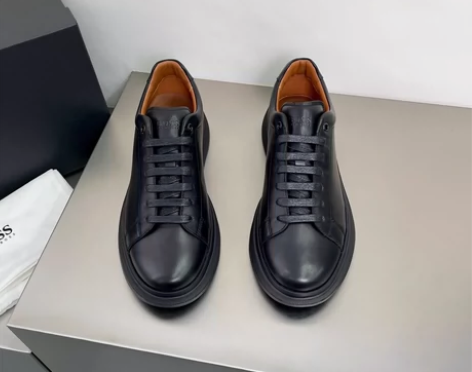 春夏真皮头层牛皮男士皮鞋黑色商务休闲皮鞋运...