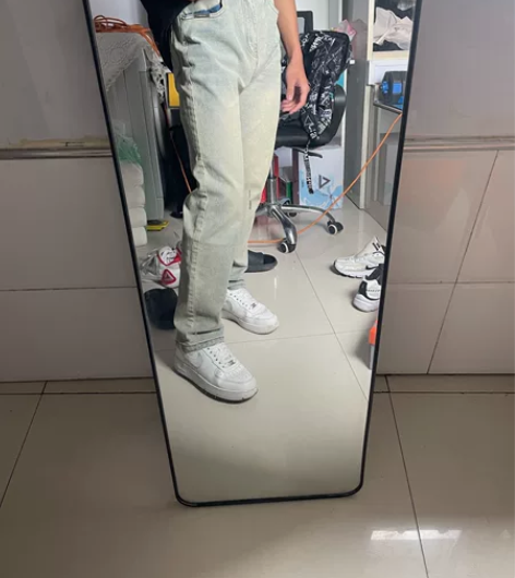 垂坠感直筒牛仔裤 黄泥色 显腿细腿长