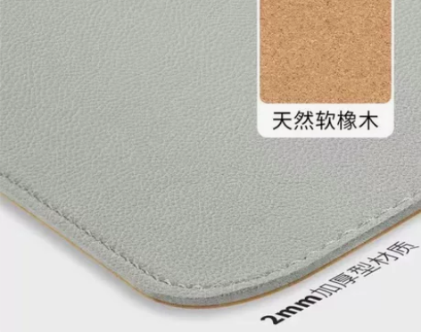 清货！！浅灰色防滑皮革软木桌垫超大中小号防...