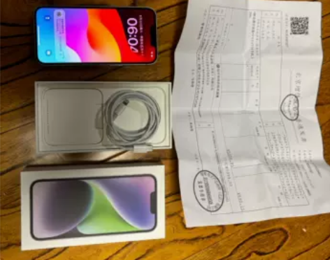 自用iPhone 14 128G紫色 国行...