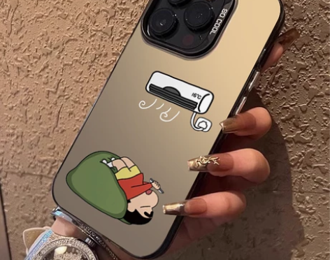 蜡笔小新适用苹果15promax手机壳夏天...