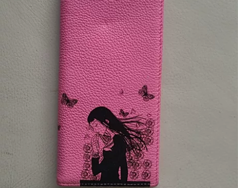 全新稻草人纯牛皮柔软长款粉色女士皮夹钱包 ...