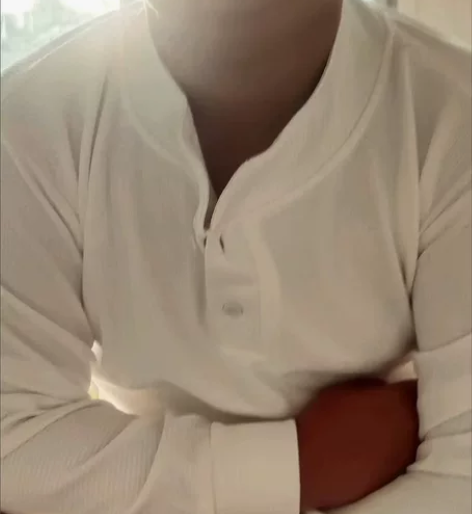 RR美式明星同款白色复古柔软华夫格长袖T恤...