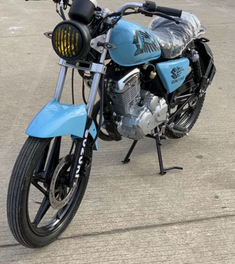 天蓝色-铃木网红复古150cc 二手摩托车...