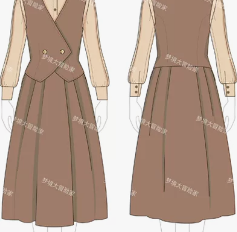 cdr出图服装款式图 成品质量参考如图，有...