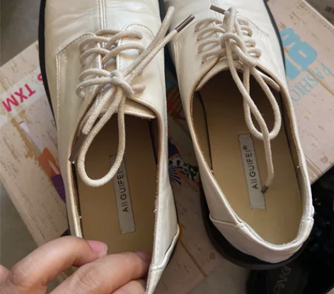 单鞋女 玛丽珍鞋 白色 系带 35 码 纯...