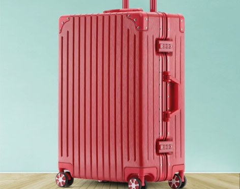 铝框行李箱20拉杆箱大学生旅行箱白色防刮箱...