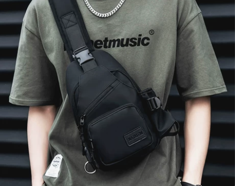 男士胸包时尚新款多功能斜挎包休闲运动时尚小...