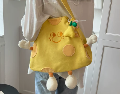 大容量包包女2024夏天新款潮少女帆布单肩...