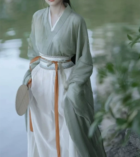 2024新款汉服女装魏晋制齐腰古装大袖衫古...
