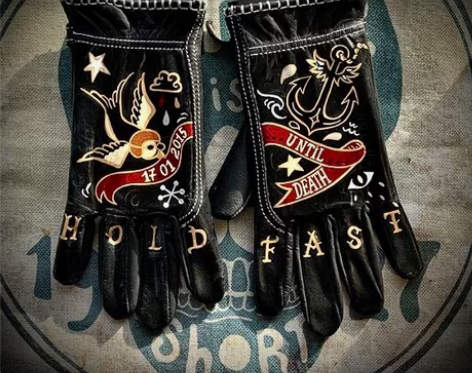 复古机车手套定制 手套绘彩绘订制 复古机车...