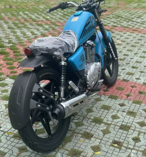 二手摩托车 铃木复古机车150太子磨砂蓝印...