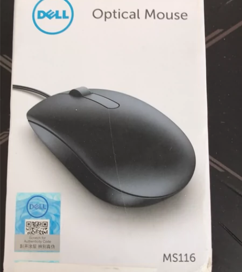 戴尔DELL有线鼠标MS116黑色USB接...