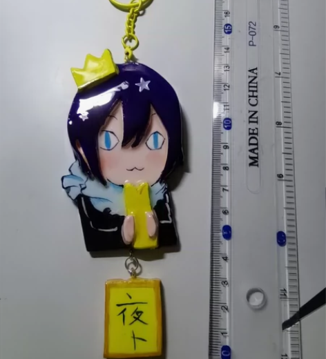 野良神 夜斗Q版石塑粘土挂件，自制，不包邮...