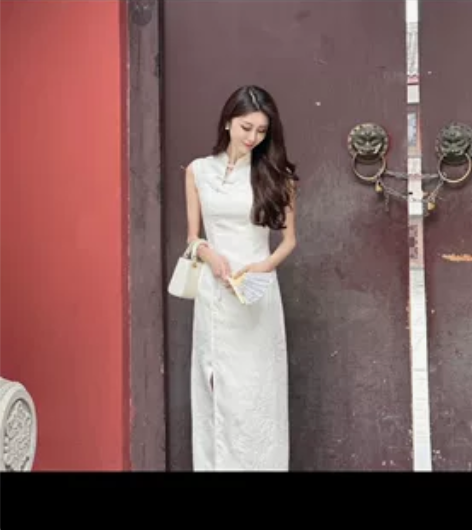 RACHEL【兰亭序】原创新中式旗袍连衣裙...