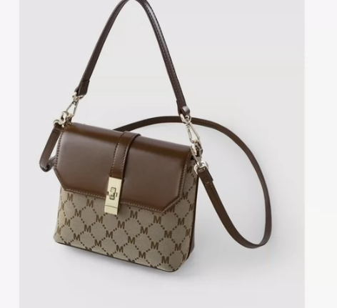 稻草人女包复古撞色手提包 百搭撞色单肩斜挎...