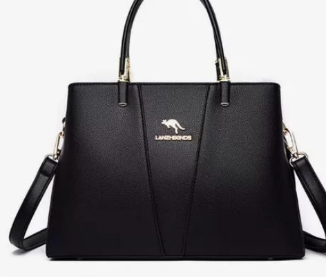 袋鼠正品手提包女士真皮包包新款时尚百搭单肩...