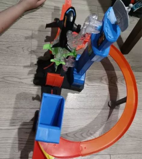 ?风火轮轨道电动城市机场情景套装喷射机合金...