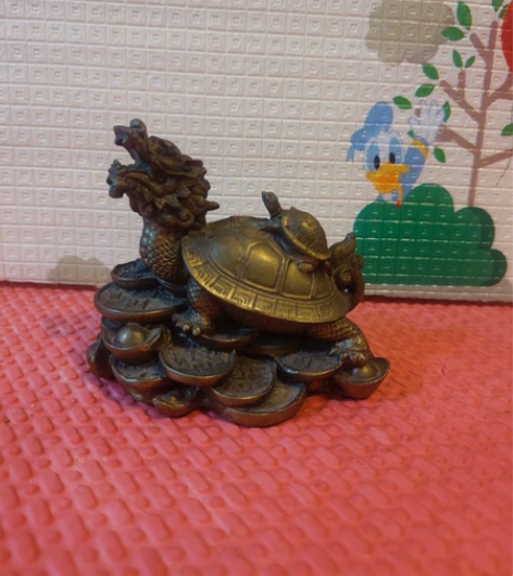 龙龟摆件，纯铜制品，完好，实物拍摄，品相尺...