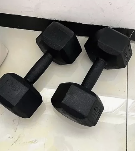 六角哑铃男士健身学生家用锻炼器材可以做俯卧...