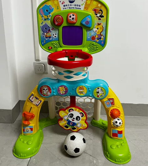 伟易达三合一运动场 功能都正常，只有一个球...