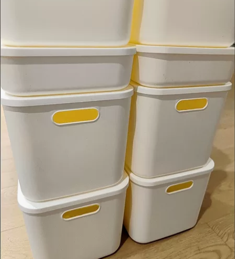 （剩下100个）全新收纳箱带盖桌面储物箱家...