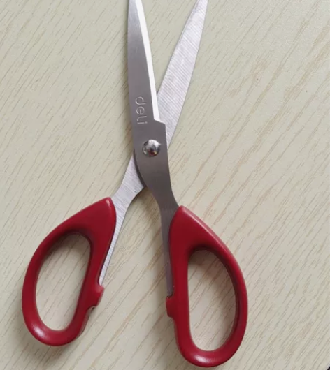 学生剪刀得力办公手工剪纸刀不锈钢大号家用美...