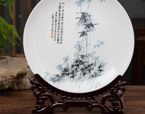 低价处理了 竹挂盘摆件 客厅博古架玄关景德...