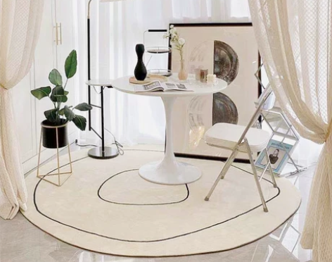 地毯秋冬侘寂风地毯客厅茶几垫现代简约卧室床...