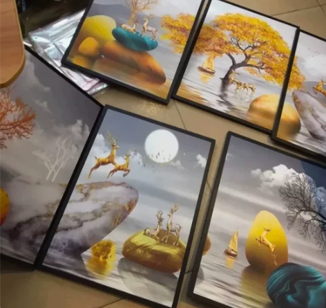 酒店不开了处理墙壁装饰画全新19.8元3幅...