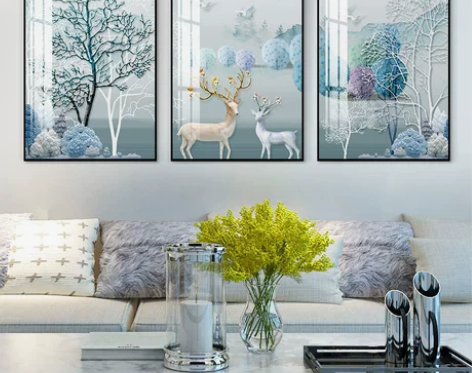 【狂欢价】客厅装饰画现代简约北欧壁画沙发背...