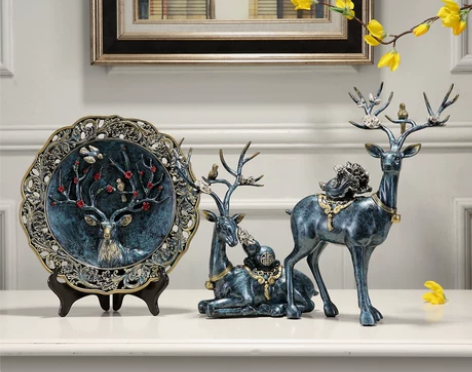 鹿摆件创意欧式工艺礼品美式家居摆设