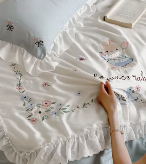 轻奢高端奥地利LF兰精天丝夏被可爱兔子10...