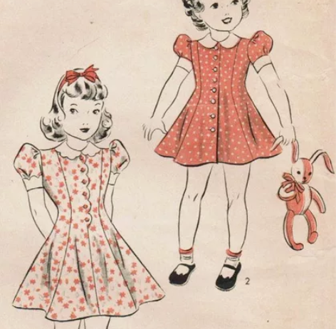 【可直拍】复古时装童装女装杂志封面海报vi...