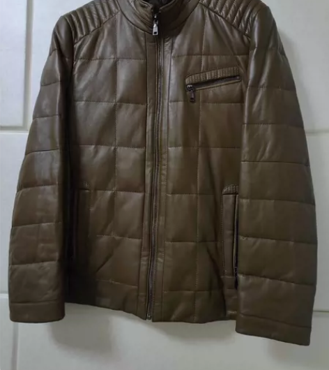 男绵羊皮羽绒服，绝对真皮，海宁出产，本地实...