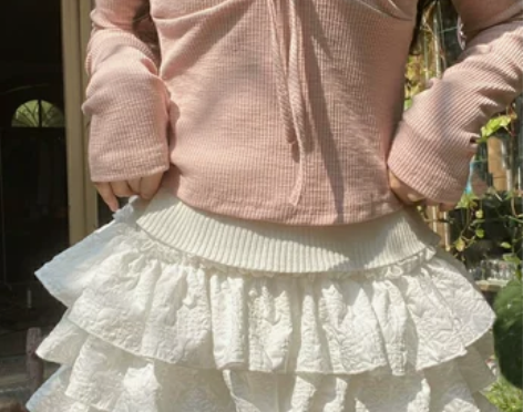 芭蕾风白色小个子少女纯欲风软妹百搭蛋糕裙蓬...