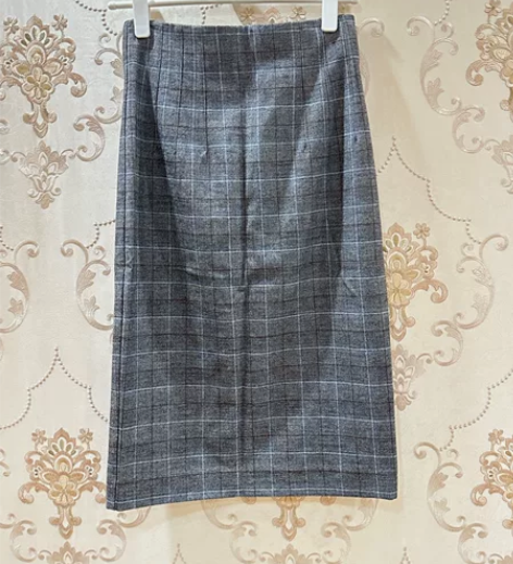 ?哑光磨砂 通勤颗粒感高腰后开叉弹力舒适过...