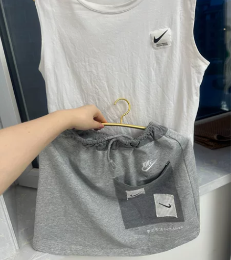 坎袖和半身裙 一套运动风即视感 穿到110...