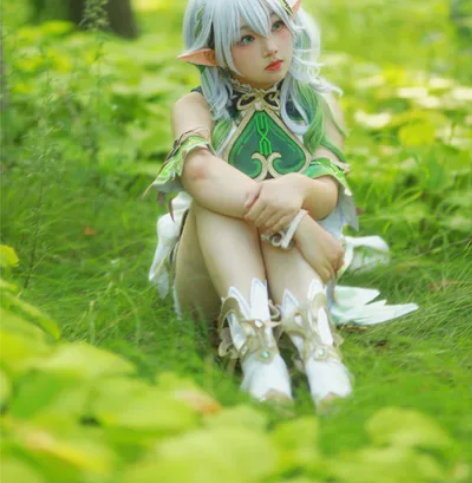 小草神COS，次元依m大全套 衣服造型假发...