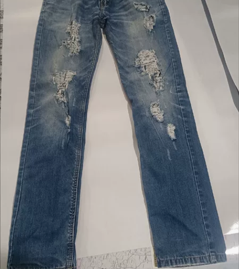 转让 夏季男牛仔裤D＆G破洞牛仔长裤 直筒...