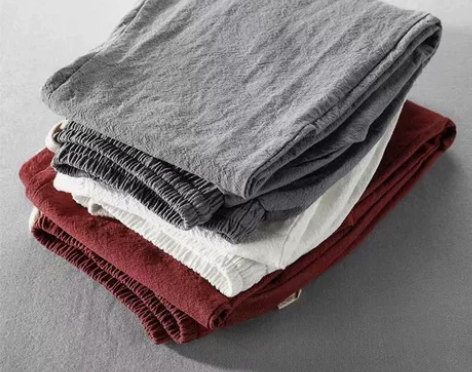 店铺不做了，棉麻9九分裤男夏季薄款宽松大码...