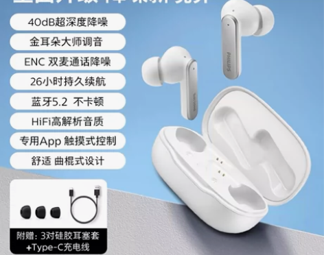 PHILIPS飞利浦T4507真无线主动降...