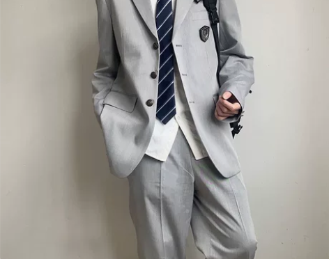 dk日系原创制服男秋季款三粒扣西服西裤外套...