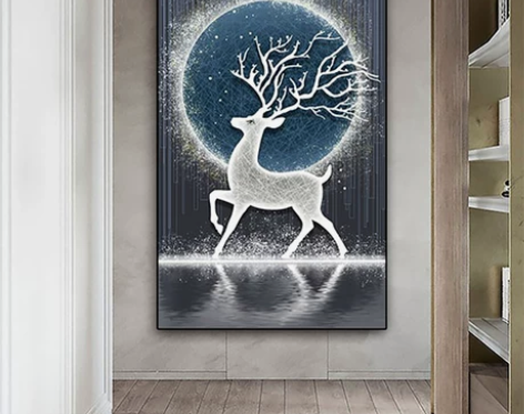 客厅玄关装饰画现代简约轻奢装饰画入户走廊晶...