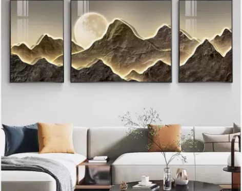 轻奢电表箱装饰画现代简约大气背景墙画抽象壁...