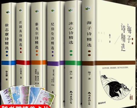 ?诗集全6册 汪国真诗集海子徐志摩冰心纪伯...