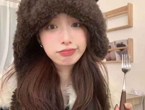 小熊 针织毛绒帽子 新的 闲置物品不退换?...