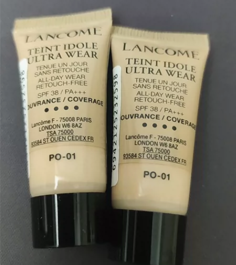 兰蔻持妆粉底液po-01小样5ml*2 全...